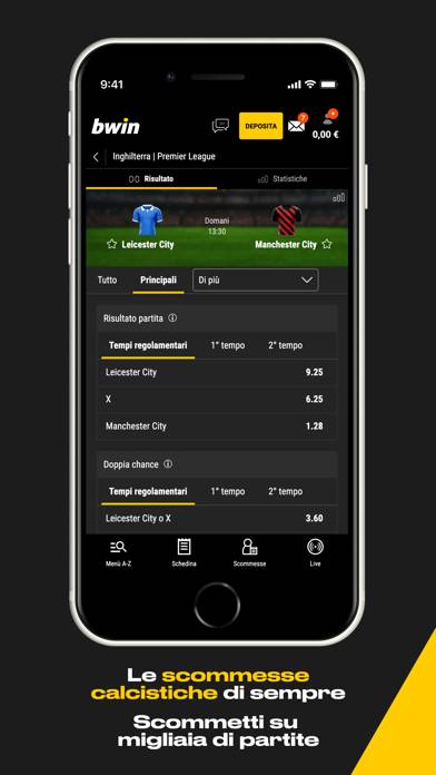 Bwin Scommesse Sportive Online Schermata dell'app #3