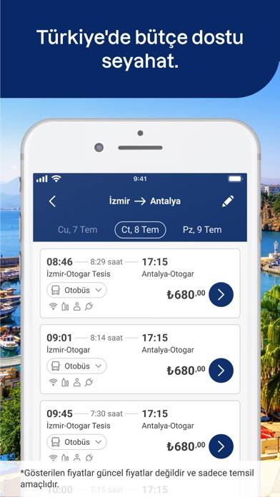 Kâmil Koç Mobil App screenshot