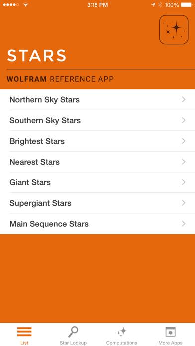Wolfram Stars Reference App Captura de pantalla de la aplicación #1