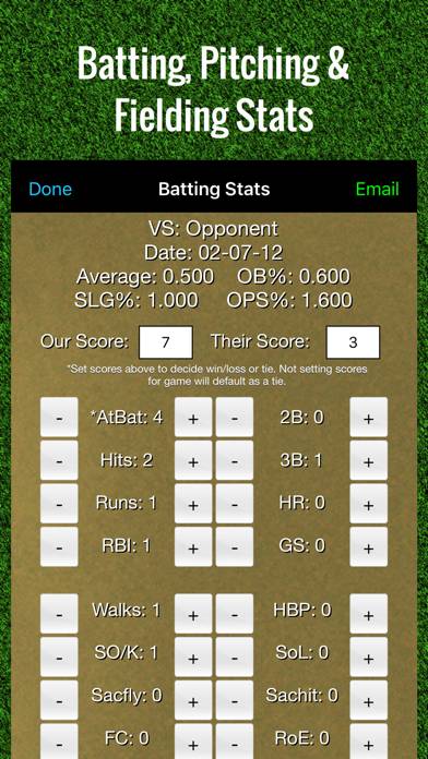 Baseball Stats Tracker Touch App-Screenshot #1