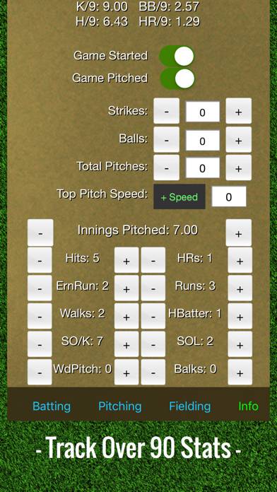 Baseball Stats Tracker Touch App screenshot #2