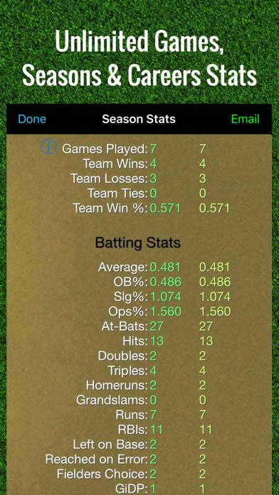 Baseball Stats Tracker Touch App-Screenshot #3