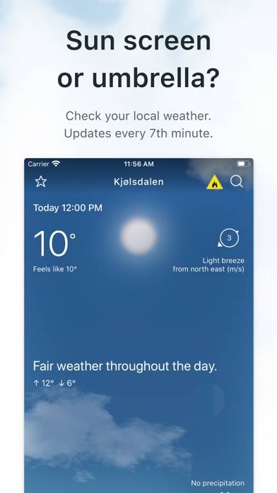 Yr.no App-Screenshot #1