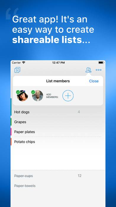 Grocery List with Sync App screenshot #3
