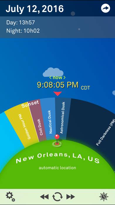 Sol: Sun Clock Captura de pantalla de la aplicación #1