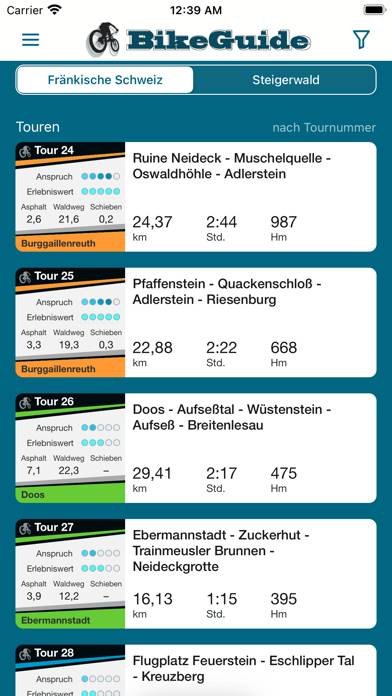 BikeGuide Fränkische Schweiz App-Screenshot #2