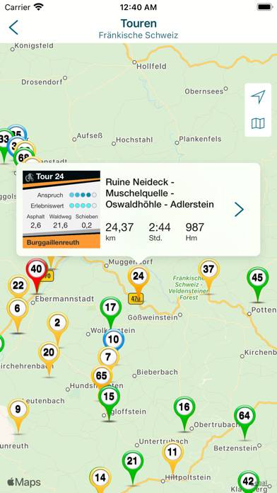BikeGuide Fränkische Schweiz App-Screenshot #3