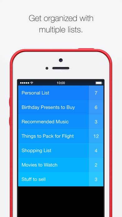 Clear Lists Captura de pantalla de la aplicación #3