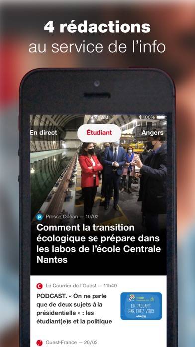 Ouest-France, l'info en direct Capture d'écran de l'application