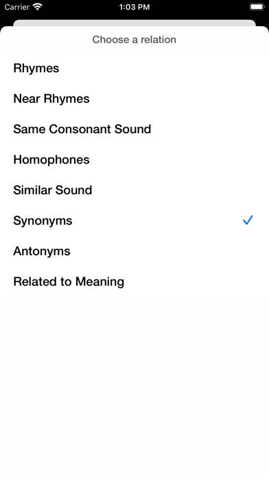 RhymeZone App screenshot