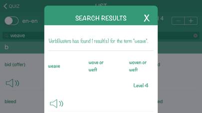 VerbBuster Irregular Verbs Captura de pantalla de la aplicación #3