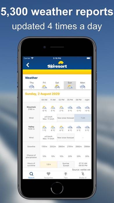 Skiresort.info: ski & weather Schermata dell'app #5