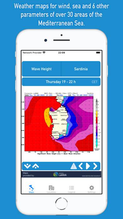 Wind & Sea Med App skärmdump #1