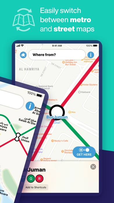 Dubai Metro Interactive Map App screenshot #2