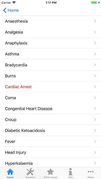 Paediatric Emergencies App-Screenshot #2