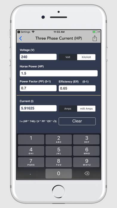 Electrical Calculator Schermata dell'app #2