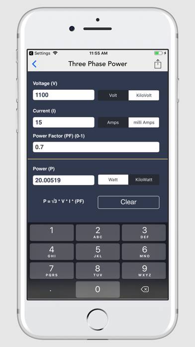 Electrical Calculator Captura de pantalla de la aplicación #6