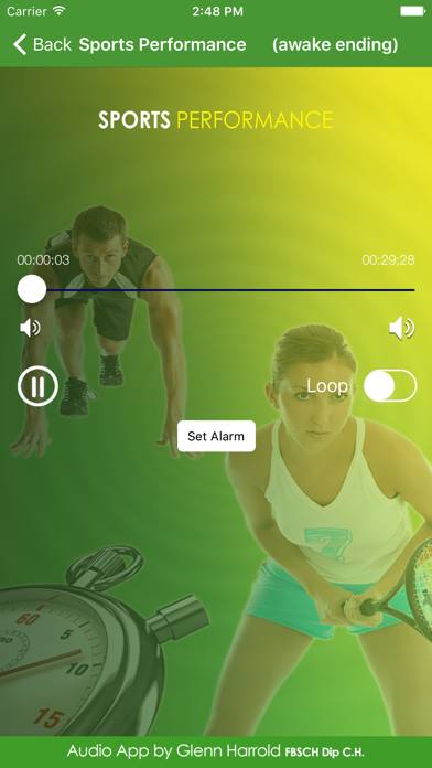 Sports Performance Hypnosis by Glenn Harrold App screenshot