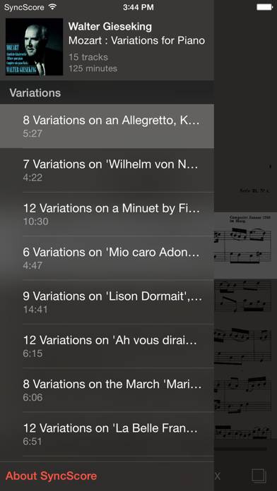 Mozart Variations for piano App screenshot #3