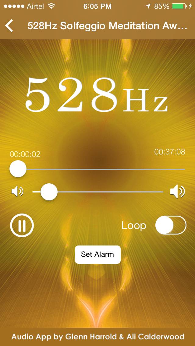 528hz Solfeggio Sonic Meditation by Glenn Harrold & Ali Calderwood App screenshot #2