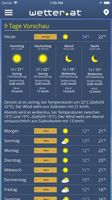 Wetter.at PRO Schermata dell'app #2