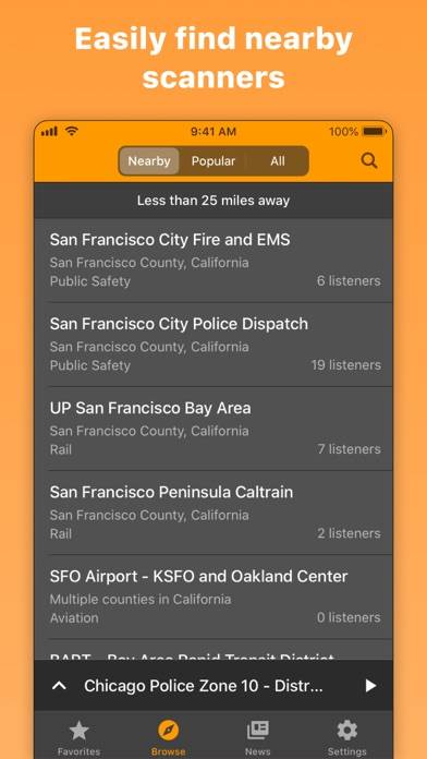 Police Scanner Radio & Fire Schermata dell'app #2