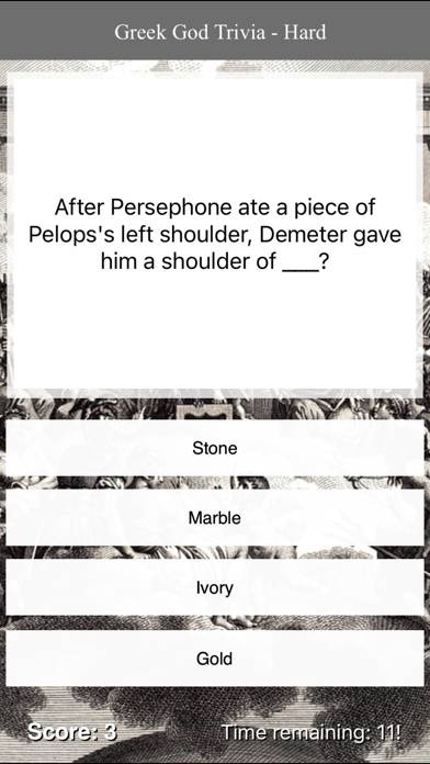 Greek God Trivia Uygulama ekran görüntüsü #4