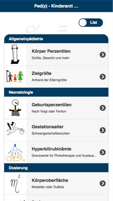 Ped(z) Schermata dell'app