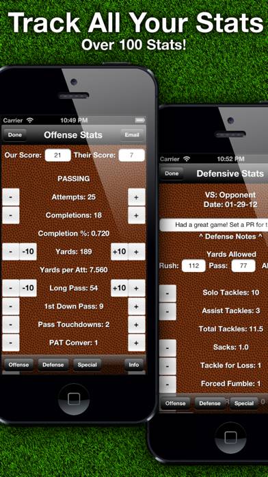 Football Stats Tracker Touch App screenshot #1