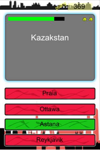 HuvudstadsQuiz skärmdump av spelet