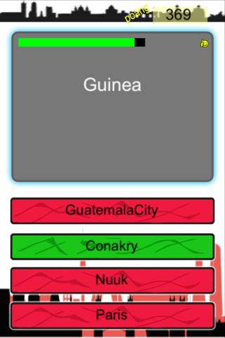 HuvudstadsQuiz skärmdump av spelet