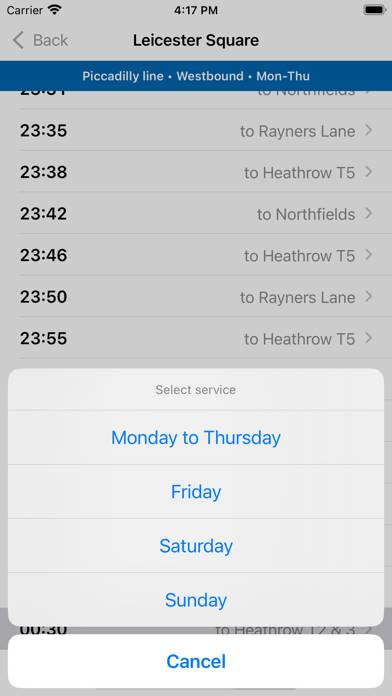 Tube Times App screenshot #5