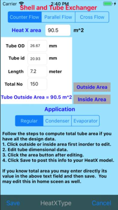 Heat Exchanger Performance Schermata dell'app