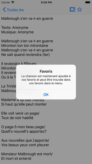 Chants et Chansons App screenshot #4