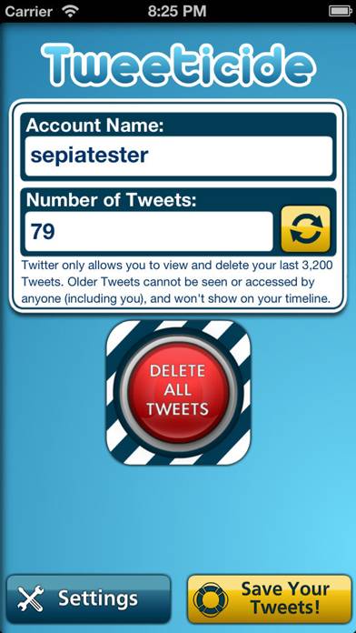 Tweeticide Schermata dell'app #2