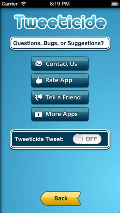 Tweeticide Schermata dell'app #4