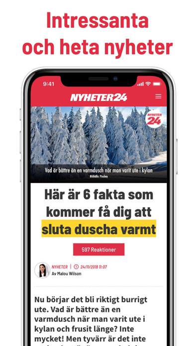 Nyheter24 App skärmdump #2