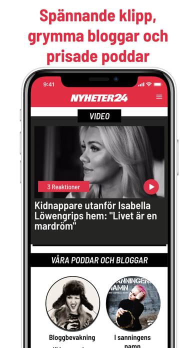 Nyheter24 App skärmdump #3