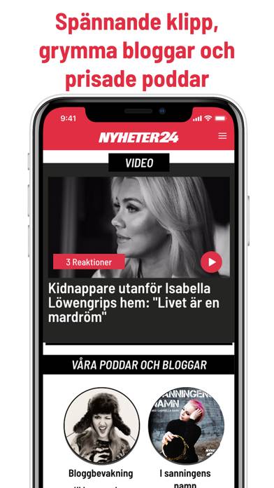 Nyheter24 App skärmdump