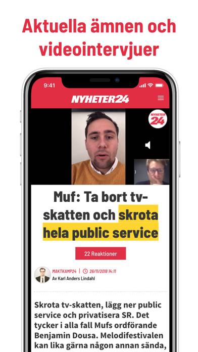 Nyheter24 App skärmdump