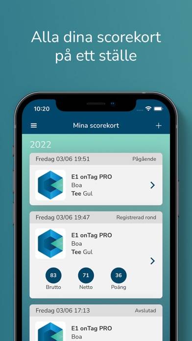 OnTag Scorekort App skärmdump #4