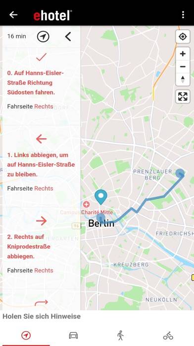 Ehotel Hotelbuchungsplattform App-Screenshot