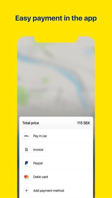 Sverigetaxi App skärmdump #4