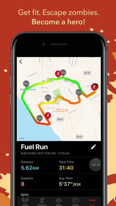 ZRX: Zombies Run plus Marvel Move App-Screenshot #1