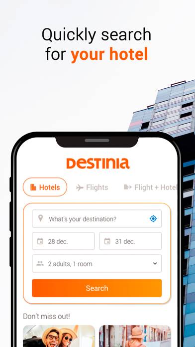 Destinia App captura de pantalla