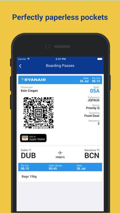 Ryanair Schermata dell'app #4