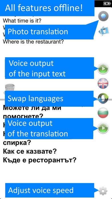 Bulgarian offline translator Bildschirmfoto
