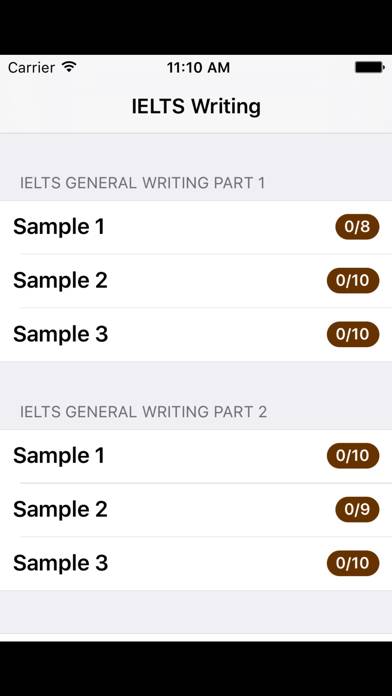 IELTS Writing. Captura de pantalla de la aplicación #5