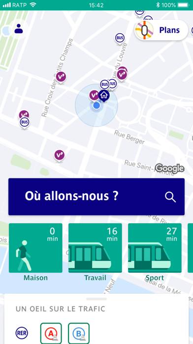 Bonjour RATP App skärmdump #1