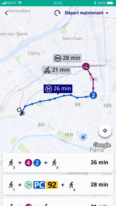 Bonjour RATP App skärmdump #2